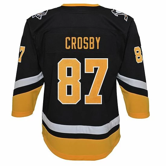 Outerstuff Youth Sidney Crosby Black Pittsburgh Penguins 2021/22 Alternate Premier Player Jersey 5 Outerstuff Youth Sidney Crosby Black Pittsburgh Penguins 2021/22 Alternate Premier Player Jersey - Image 3