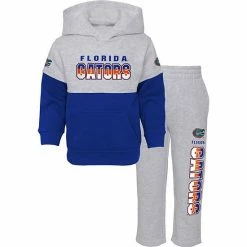 Outerstuff Toddler Heather Gray/Royal Florida Gators Playmaker Pullover Hoodie & Pants Set