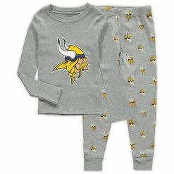 Outerstuff Toddler Heathered Gray Minnesota Vikings Sleep Set