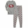 Outerstuff Preschool Heathered Gray San Francisco 49ers Long Sleeve T-Shirt & Pants Sleep Set -Outerstuff shop unnamed file 448