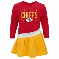 Outerstuff Girls Infant Red/Gold Kansas City Chiefs Heart To Heart Jersey Tri-Blend Dress -Outerstuff shop unnamed file 4485