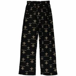 Outerstuff New Orleans Saints Youth All Over Print Lounge Pants - Black