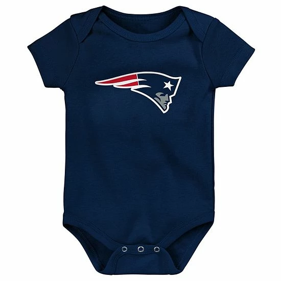 Outerstuff Infant Navy/Red/Heathered Gray New England Patriots 3-Pack Game On Bodysuit Set 5 Outerstuff Infant Navy/Red/Heathered Gray New England Patriots 3-Pack Game On Bodysuit Set - Image 3