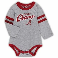 Outerstuff Newborn & Infant Heathered Gray/Crimson Alabama Crimson Tide Little Kicker Long Sleeve Bodysuit & Sweatpants Set -Outerstuff shop unnamed file 4535