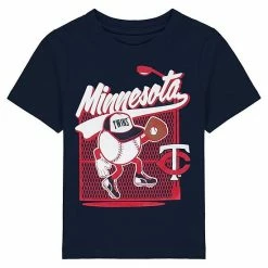 Outerstuff Toddler Navy Minnesota Twins On The Fence T-Shirt