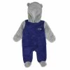 Outerstuff Newborn & Infant Purple/Gray Baltimore Ravens Game Nap Teddy Fleece Bunting Full-Zip Sleeper