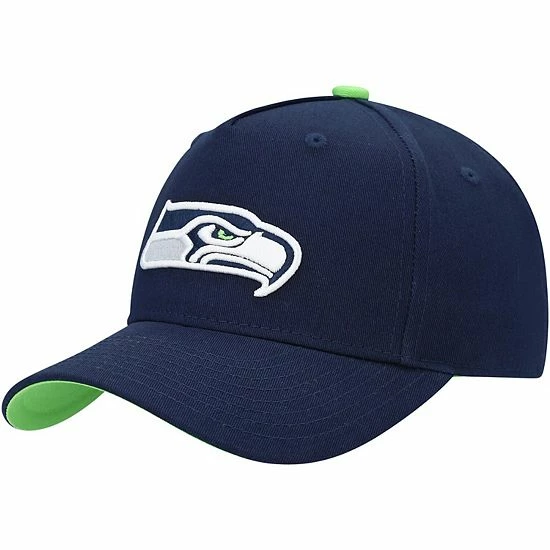Outerstuff Youth College Navy Seattle Seahawks Pre-Curved Snapback Hat 4 Outerstuff Youth College Navy Seattle Seahawks Pre-Curved Snapback Hat - Image 2