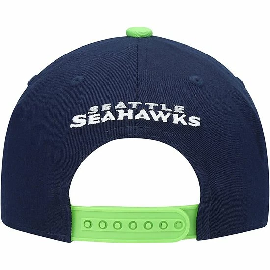 Outerstuff Youth College Navy Seattle Seahawks Pre-Curved Snapback Hat 7 Outerstuff Youth College Navy Seattle Seahawks Pre-Curved Snapback Hat - Image 5