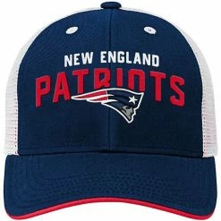Outerstuff Preschool Navy/White New England Patriots Core Lockup Mesh Back Snapback Hat -Outerstuff shop unnamed file 4617