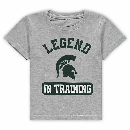 Outerstuff Toddler Heathered Gray Michigan State Spartans Legend Trainer T-Shirt 3 Outerstuff Toddler Heathered Gray Michigan State Spartans Legend Trainer T-Shirt