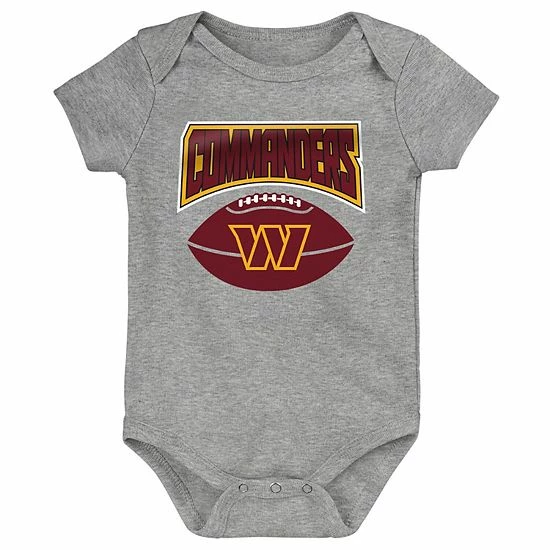 Outerstuff Infant Burgundy/Gold/Heathered Gray Washington Commanders 3-Pack Game On Bodysuit Set 7 Outerstuff Infant Burgundy/Gold/Heathered Gray Washington Commanders 3-Pack Game On Bodysuit Set - Image 5