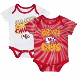 Outerstuff Newborn & Infant Red/White Kansas City Chiefs Monterey Tie-Dye 2-Pack Bodysuit Set -Outerstuff shop unnamed file 4646