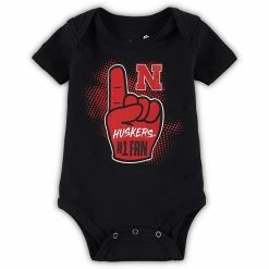 Outerstuff Infant Scarlet/Black/Heathered Gray Nebraska Huskers 3-Pack Game On Bodysuit Set -Outerstuff shop unnamed file 4661