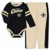 Outerstuff Infant Black/Gold New Orleans Saints Little Kicker Long Sleeve Bodysuit & Pants Set -Outerstuff shop unnamed file 4662
