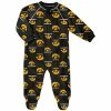 Outerstuff Newborn & Infant Black Iowa Hawkeyes Allover Print Raglan Full-Zip Sleeper