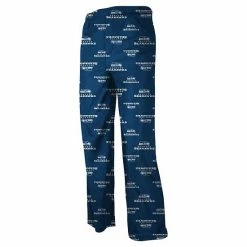 Outerstuff Seattle Seahawks Preschool Allover Logo Flannel Pajama Pants - Navy Blue