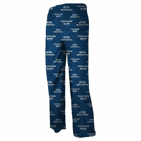 Outerstuff Seattle Seahawks Preschool Allover Logo Flannel Pajama Pants - Navy Blue 3 Outerstuff Seattle Seahawks Preschool Allover Logo Flannel Pajama Pants - Navy Blue