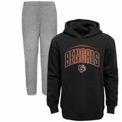 Outerstuff Toddler Black/Heather Gray Cincinnati Bengals Double-Up Pullover Hoodie & Pants Set -Outerstuff shop unnamed file 4763
