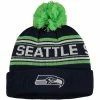 Outerstuff Toddler College Navy Seattle Seahawks Jacquard Cuffed Knit Hat With Pom -Outerstuff shop unnamed file 4799
