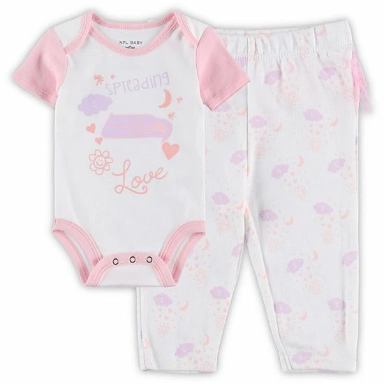 Outerstuff Girls Newborn & Infant White Seattle Seahawks Spreading Love Bodysuit And Tutu Leggings Set 4 Outerstuff Girls Newborn & Infant White Seattle Seahawks Spreading Love Bodysuit And Tutu Leggings Set - Image 2