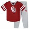 Outerstuff Preschool Crimson/Gray Oklahoma Sooners Red Zone Jersey & Pants Set