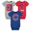 Outerstuff Infant Royal/Red/Heathered Gray Chicago Cubs Change Up 3-Pack Bodysuit Set -Outerstuff shop unnamed file 4827