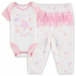 Outerstuff Girls Newborn & Infant White Minnesota Vikings Spreading Love Bodysuit And Tutu Leggings Set