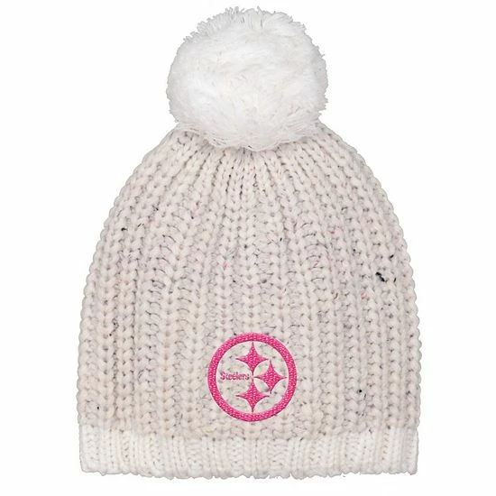 Outerstuff Youth Girls White Pittsburgh Steelers Nep Yarn Beanie 3 Outerstuff Youth Girls White Pittsburgh Steelers Nep Yarn Beanie