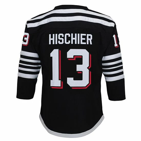 Outerstuff Youth Nico Hischier Black New Jersey Devils 2021/22 Alternate Replica Player Jersey 5 Outerstuff Youth Nico Hischier Black New Jersey Devils 2021/22 Alternate Replica Player Jersey - Image 3