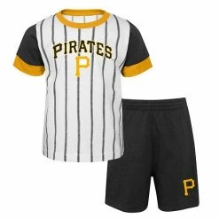 Outerstuff Toddler White/Black Pittsburgh Pirates Position Player T-Shirt & Shorts Set