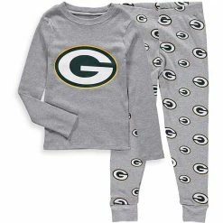 Outerstuff Toddler Heathered Gray Green Bay Packers Sleep Set