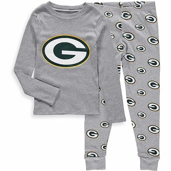 Outerstuff Toddler Heathered Gray Green Bay Packers Sleep Set 3 Outerstuff Toddler Heathered Gray Green Bay Packers Sleep Set