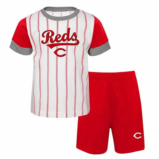 Outerstuff Toddler White/Red Cincinnati Reds Position Player T-Shirt & Shorts Set 4 Outerstuff Toddler White/Red Cincinnati Reds Position Player T-Shirt & Shorts Set - Image 2