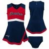 Outerstuff Girls Infant Navy/Red New England Patriots Cheer Captain Jumper Dress