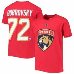 Outerstuff Youth Sergei Bobrovsky Red Florida Panthers Name & Number T-Shirt