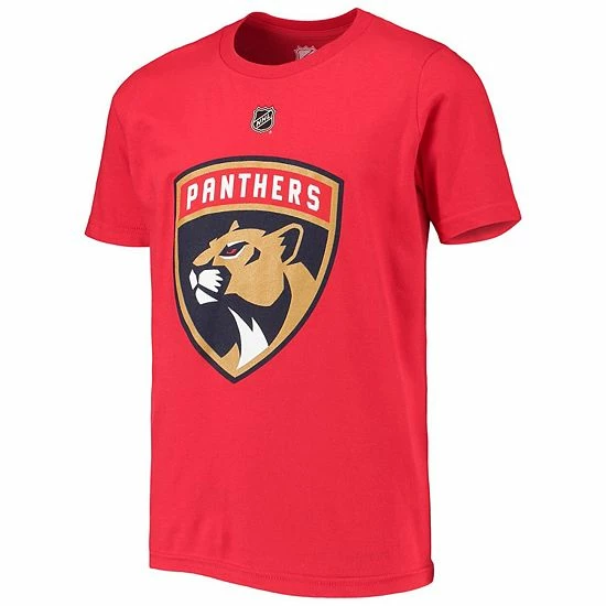 Outerstuff Youth Sergei Bobrovsky Red Florida Panthers Name & Number T-Shirt 5 Outerstuff Youth Sergei Bobrovsky Red Florida Panthers Name & Number T-Shirt - Image 3