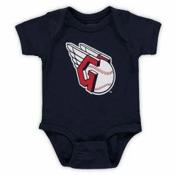 Outerstuff Newborn Navy Cleveland Guardians Primary Logo Bodysuit