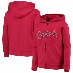 Outerstuff Youth Red St. Louis Cardinals Team Color Wordmark Full-Zip Hoodie