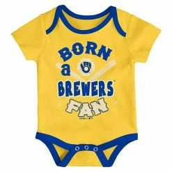 Outerstuff Infant Royal/Gold/Cream Milwaukee Brewers Future #1 3-Pack Bodysuit Set 10 Outerstuff Infant Royal/Gold/Cream Milwaukee Brewers Future #1 3-Pack Bodysuit Set -Outerstuff shop unnamed file 5047