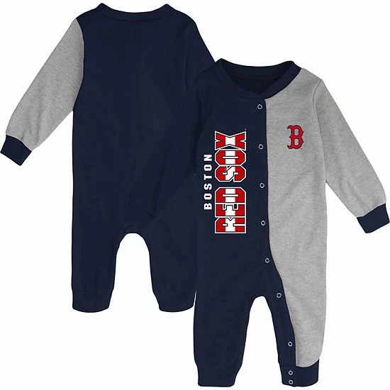 Outerstuff Infant Navy/Gray Boston Red Sox Halftime Sleeper 3 Outerstuff Infant Navy/Gray Boston Red Sox Halftime Sleeper