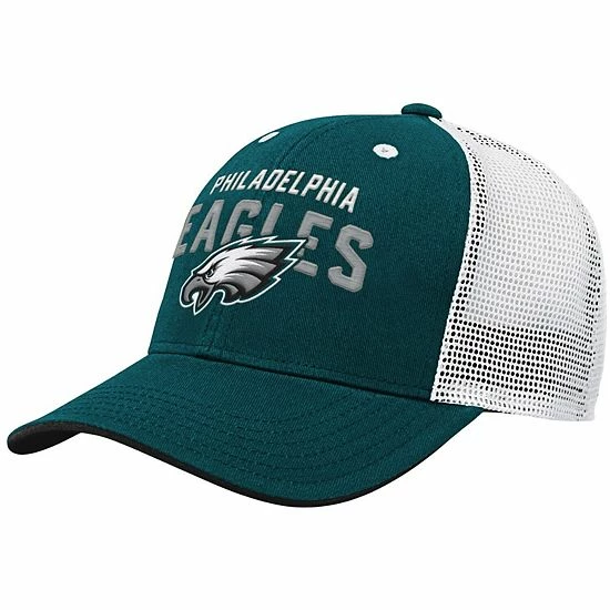 Outerstuff Preschool Midnight Green/White Philadelphia Eagles Core Lockup Mesh Back Snapback Hat 4 Outerstuff Preschool Midnight Green/White Philadelphia Eagles Core Lockup Mesh Back Snapback Hat - Image 2