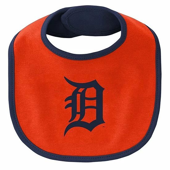 Outerstuff Newborn & Infant Navy Detroit Tigers Little Champ Three-Pack Bodysuit Bib & Booties Set 6 Outerstuff Newborn & Infant Navy Detroit Tigers Little Champ Three-Pack Bodysuit Bib & Booties Set - Image 4