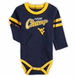 Outerstuff Newborn & Infant Navy/Gold West Virginia Mountaineers Little Kicker Long Sleeve Bodysuit & Sweatpants Set -Outerstuff shop unnamed file 5139