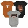 Outerstuff Infant Texas Orange/Black/Heathered Gray Texas Longhorns 3-Pack Game On Bodysuit Set -Outerstuff shop unnamed file 5143