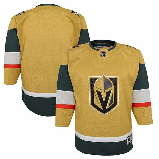 Outerstuff Youth Gold Vegas Golden Knights 2020/21 Alternate Premier Jersey 3 Outerstuff Youth Gold Vegas Golden Knights 2020/21 Alternate Premier Jersey