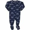 Outerstuff Seattle Seahawks Infant Piped Raglan Full Zip Coverall - College Navy