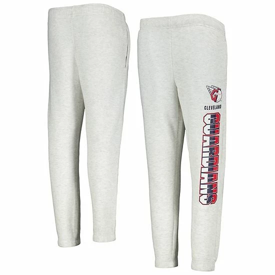 Outerstuff Youth Ash Cleveland Guardians Game Time Fleece Pants 3 Outerstuff Youth Ash Cleveland Guardians Game Time Fleece Pants