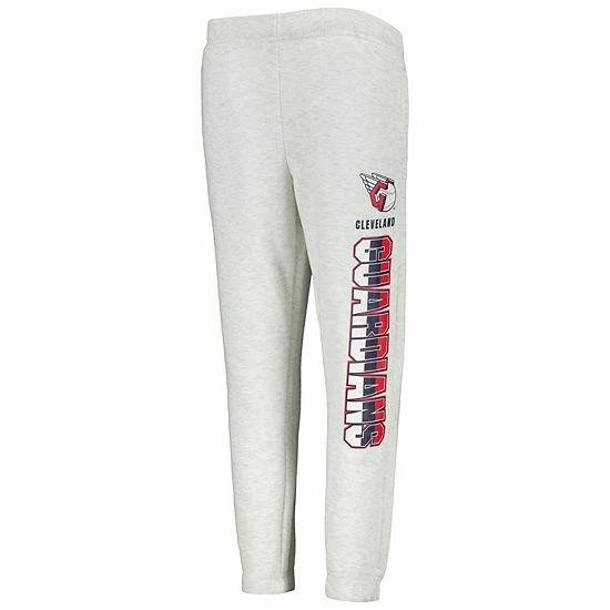 Outerstuff Youth Ash Cleveland Guardians Game Time Fleece Pants 5 Outerstuff Youth Ash Cleveland Guardians Game Time Fleece Pants - Image 3