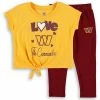 Outerstuff Toddler Gold/Burgundy Washington Commanders Forever Love T-Shirt & Leggings Set -Outerstuff shop unnamed file 5229