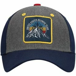 Outerstuff Youth Heathered Gray/Navy Team USA Snow Peak Patch Precurved Snapback Hat -Outerstuff shop unnamed file 5284